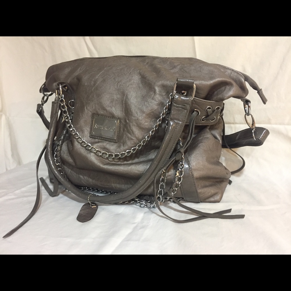 Sorrentino silver grey large purse